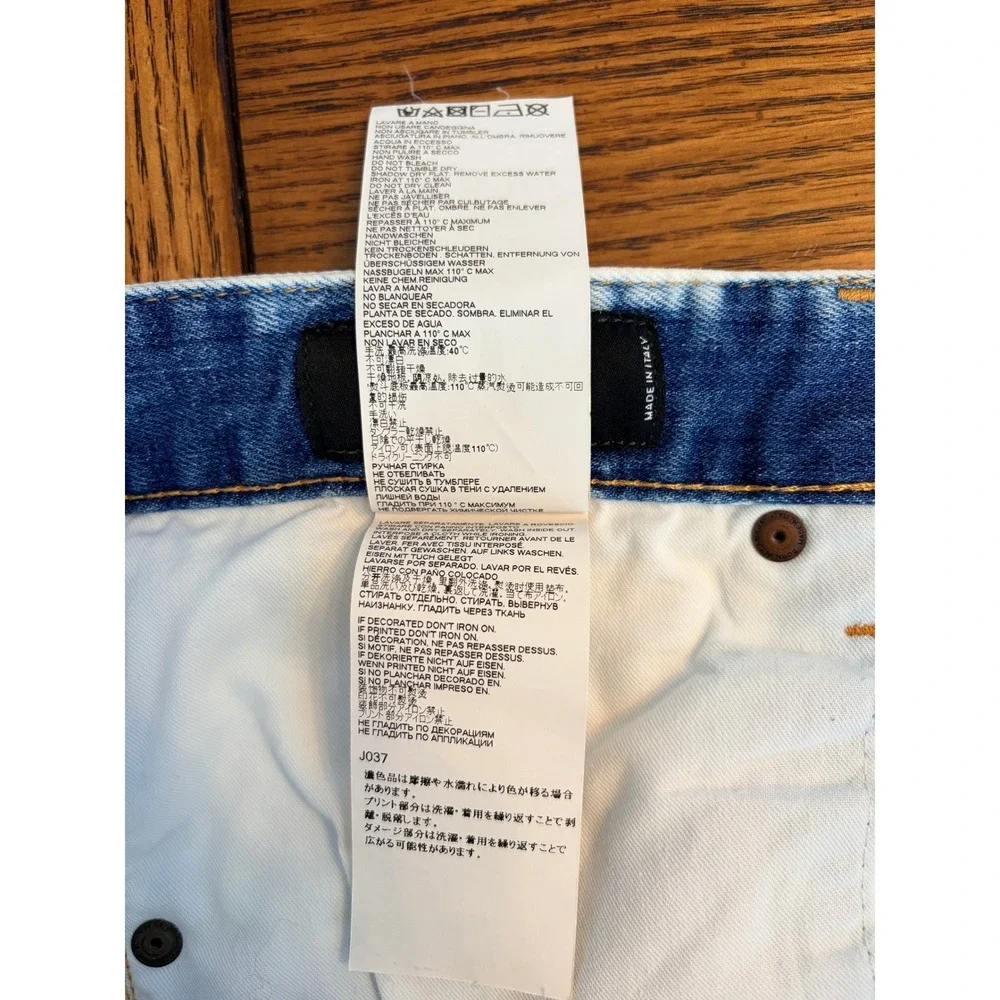 DSQUARED2 Cool Guy Jeans 52 Blue White Tie Dye Denim Made Italy Mens W36